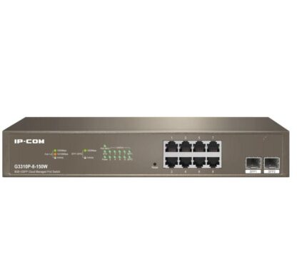 Swicth IP-COM 8GE+2SFP CLOUD POE MANAGED G3310P-8-150W [1]