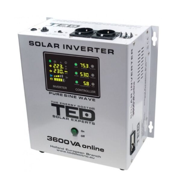 Invertor solar de la 48V la 230V 5100VA/3500W MPPT unda sinusoidala TED003898 [1]
