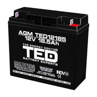 Surse alimentare - Acumulator AGM VRLA 12V 18,5A dimensiuni 181mm x 76mm x h 167mm F3 TED Battery Expert Holland TED002778 (2)