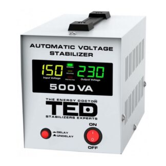 Stabilizator retea maxim 500VA-AVR LCD 2 iesiri schuko TED000194 (1/8) [1]
