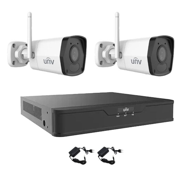 Sistem supraveghere video Wi-Fi 2 camere 2MP Smart IR 30m, Microfon, NVR 4 canale 4K, accesorii [1]