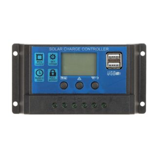 Stabilizatoare de tensiune - Controler de incarcare pentru panou solar PWM 12V/24V 30A cu display, 2 porturi USB