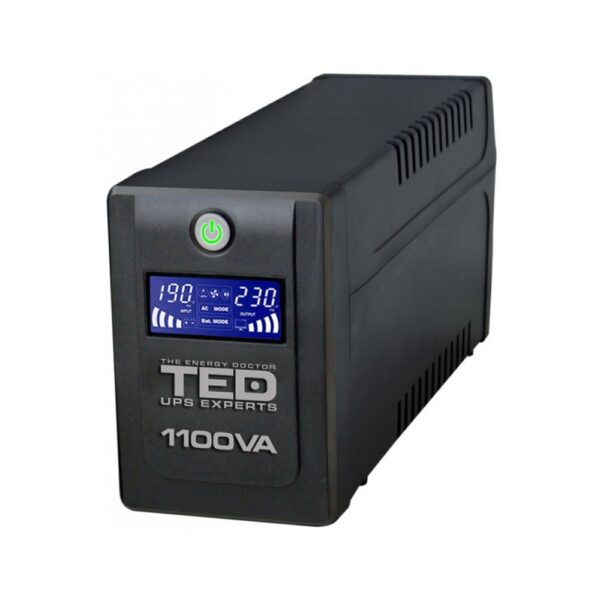 UPS 1100VA / 600W LCD Line Interactive cu stabilizator 4 iesiri schuko TED UPS Expert TED001573 [1]