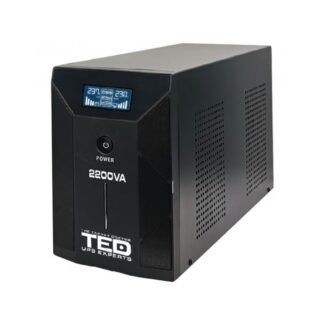 Surse alimentare - UPS 2200VA / 1200W LCD display Line Interactive cu stabilizator 3 iesiri schuko 4x7Ah TED UPS Expert TED001610