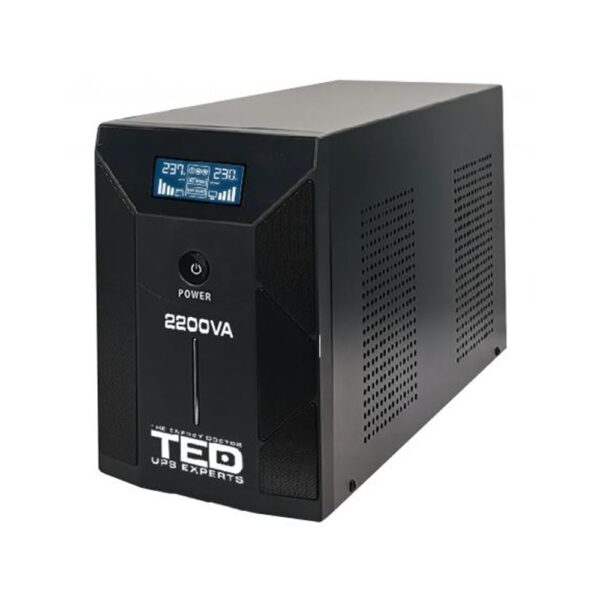 UPS 2200VA / 1200W LCD display Line Interactive cu stabilizator 3 iesiri schuko 4x7Ah TED UPS Expert TED001610 [1]