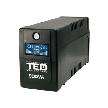 UPS 900VA / 500W LCD display Line Interactive cu stabilizator 2 iesiri schuko TED UPS Expert TED001566 [1]
