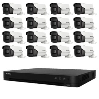 Kit supraveghere Hikvision - Sistem supraveghere video Hikvision 16 camere 4 in 1 8MP 2.8mm, IR 60m, DVR 16 canale 4K