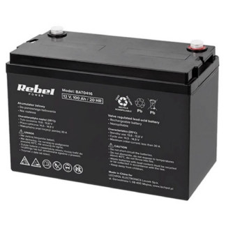 Acumulator Baterie cu Gel, 12 V, 100 AH, REBEL POWER, BAT0416