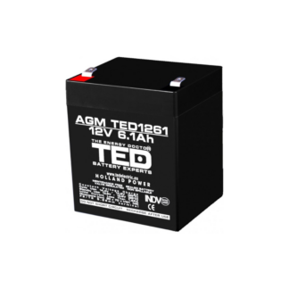 Acumulator AGM VRLA 12V 6,1A dimensiuni 90mm x 70mm x h 98mm F2 TED Battery Expert Holland TED003171 (10)