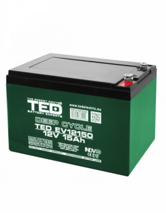 Panouri solare si accesorii - Acumulator AGM VRLA 12V 15A Deep Cycle 151mm x 98mm x h 95mm pentru vehicule electrice M5 TED Battery Expert Holland TED003775 (4)