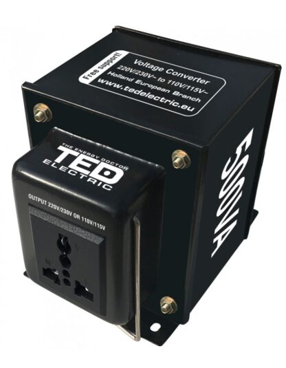 Transformator 230-220V la 110-115V 500VA/500W reversibil TED003676 [1]