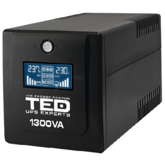 Surse alimentare - UPS 1300VA / 750W LCD Line Interactive cu stabilizator 4 iesiri schuko TED UPS Expert TED001580