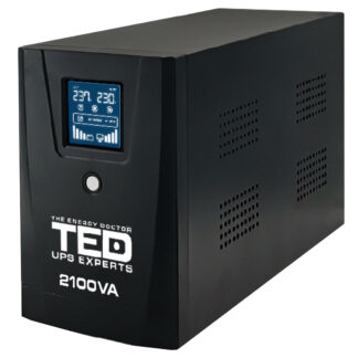 Camera supraveghere - UPS 2100VA / 1200W LCD display Line Interactive cu stabilizator 2 iesiri schuko 2x9Ah TED UPS Expert TED001603