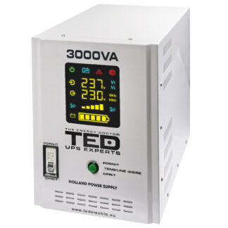 UPS - UPS 3000VA/2100W runtime extins utilizeaza doi acumulatori (neinclusi) TED UPS Expert TED001672