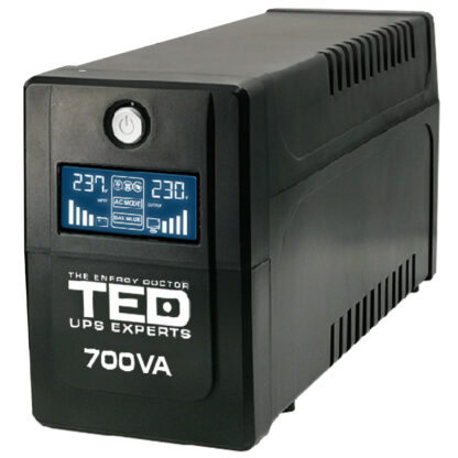 UPS 700VA / 400W LCD display Line Interactive cu stabilizator 2 iesiri schuko TED UPS Expert TED001559 [1]