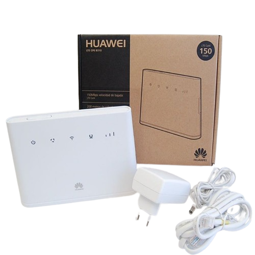 Router wireless Huawei B310 4G cu slot SIM, esențial pentru conectivitatea în zonele izolate. Acest dispozitiv compact și eficient permite transmiterea datelor de la camera de supraveghere la dispozitivele tale mobile, asigurând monitorizarea în timp real a proprietății tale, indiferent de locație