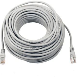 Kit de supraveghere Hikvision cu 2 camere, 2 Megapixeli, lentila 2.8mm, IR 30m, NVR Rovision, 4MP, 4 canale, POE Patchcord cablu UTP CAT6 CCA 8x0.5mm, lungime 20 metri, diametru 6mm, culoare gri