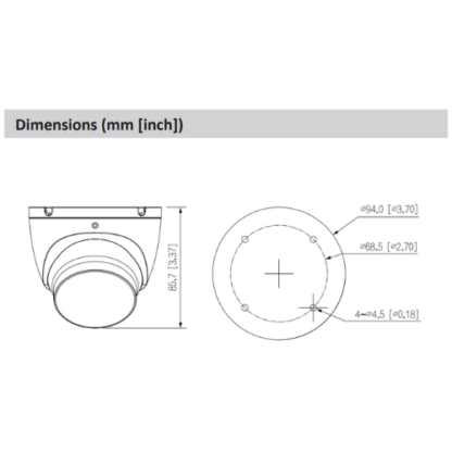 Camera de supraveghere 5MP, lentila 2.8mm, IR 20m, Smart Dual Light 20m, microfon- Dahua HAC-HDW1500TLM-IL-A-0280B-S2 [1]