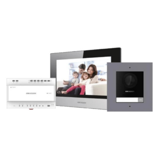 Kituri interfoane - KIT  videointerfon 2 fire pentru 1 familie, monitor 7 inch, Alarma - Hikvision - DS-KIS702Y