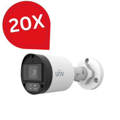 Pachet 20 bucăți Camera de supraveghere 5MP cu microfon lentila 2.8mm WL 40m ColourHunter  UNV UAC-B125-AF28M-W [1]