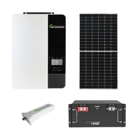 Kit sistem fotovoltaic Off Grid 5kW cu 14 panouri monocristaline 380W, Baterie litiu Lifepo4 Basen Invertor Growatt [1]
