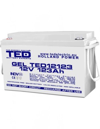 RESIGILAT - Acumulator AGM VRLA 12V 123A GEL Deep Cycle 405mm x 173mm x h 220mm F11 M8 TED Battery Expert Holland TED003508 (1) [1]