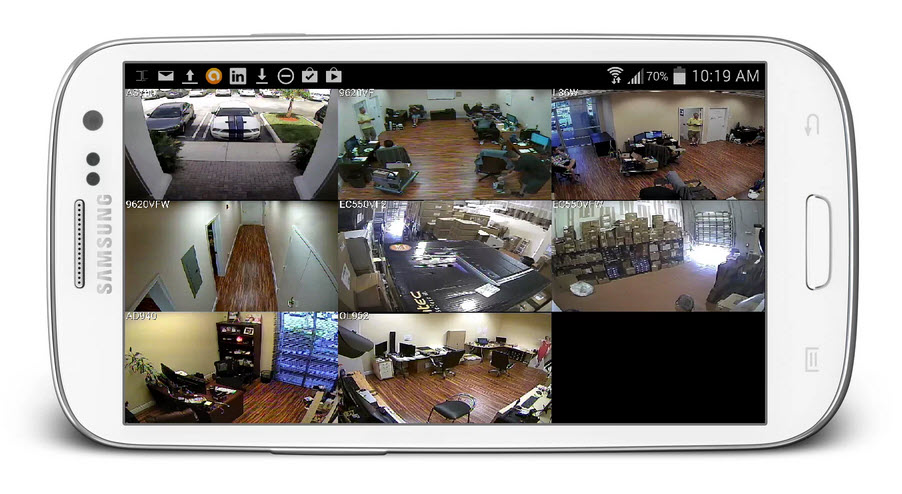 imagini camere supraveghere in timp real pe aplicatie smartphone