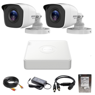 Sistem supraveghere Hikvision TurboHD HiWatch 2 camere 2MP IR 20m lentila 2.8mm DVR Turbo HD, 4 canale, cu accesorii HDD 500GB Sistem supraveghere Hikvision TurboHD HiWatch 2 camere 2MP IR 20m lentila 2.8mm DVR Turbo HD, 4 canale, cu accesorii HDD 500GB