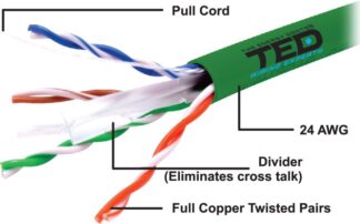 Cablu UTP cat.6 cupru integral 0,5 24AWG culoare verde rola 305ml TED Wire Expert TED002501 [1]