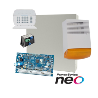 Kit sistem alarma - Kit alarma la efractie DSC NEO cu sirena exterioara KIT2016BS