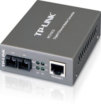 Mediaconvertoare - Media convertor 1 port SC/UPC, single-mod, 15 Km, montabil in rack  TP-Link MC210CS