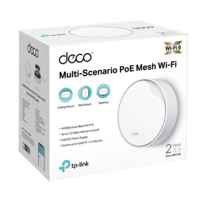 Sistem Mesh WiFi Dual-Band WiFi 6 control parental si vocal acoperire completa pentru casa TP-Link - DECO X50-POE(2PK) [1]