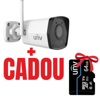 Camera UNV WiFi IP 2MP Smart IR 30M lentila 2.8mm IP67 slot card Microfon integrat + CADOU card memorie 64GB [1]