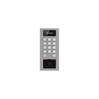 Control acces - Cititor de proximitate RFID cu tastatura 2MP PIN/Card interior/exterior card microfon Hikvision - DS-K1T502DBWX