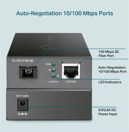 Media Convertor WDM 10/100 Mbps bidirectional 20km TP-Link - TL-FC111B-20 [1]