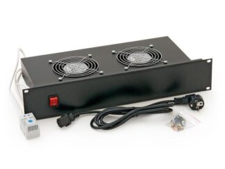 Accesorii supraveghere - Panou ventilatie 2x ventilatoare cu termostat 230V/60W negru Triton - RAB-CH-X01-A1