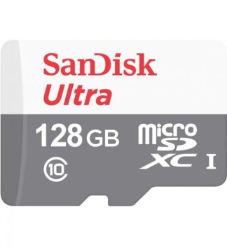 Camera supraveghere - Card de memorie Sandisk micro SD Clasa 10 Ultra 128GB 100 Mbps - SDSQUNR-128G-GN3MA