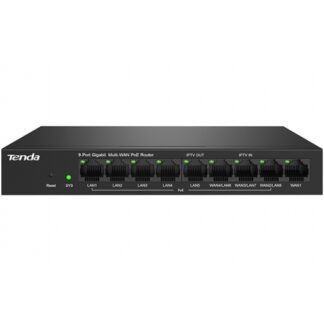 Router 8 porturi PoE+, 1 port WAN, Gigabit, Web Management - TENDA TND-G0-8G-POE