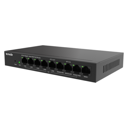 Router 8 porturi PoE+, 1 port WAN, Gigabit, Web Management - TENDA TND-G0-8G-POE [1]