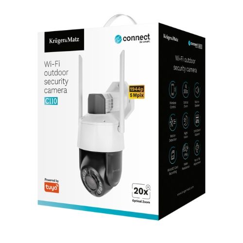 Camera supraveghere IP PTZ Wi-Fi, Exterior, 5 MP, IR 10 m, Zoom optic 20x, Slot Card SD, Microfon, Difuzor - Kruger&Matz Connect C110 [1]