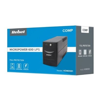 UPS Micropower 600 (600va/360w) Baterie 12V/7 Ah - Rebel KOM0551 [1]