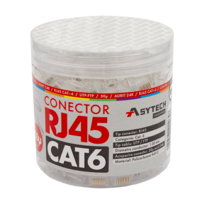 Mufa RJ-45 UTP Cat.6, 50u (100 buc) RJ45-CAT6-50U-JAR [1]