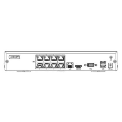 NVR 8 canale, 6MP, 8 x PoE, latime banda 60Mbps, Line Intrusion, 1 port SATA - Hikvision HiLook NVR-108MH-D/8P(D) [1]