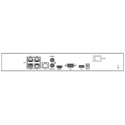 NVR 4 canale, 6MP, 4 x PoE, latime banda 60Mbps, Line Intrusion, 1 port SATA - Hikvision HiLook NVR-104MH-D/4P(D) [1]