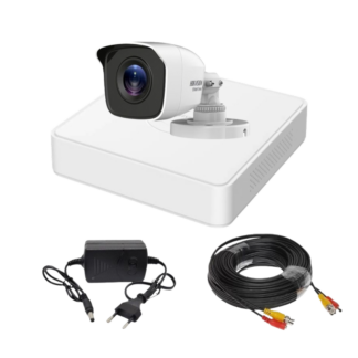 Kit supraveghere 1 camera 4 in 1 Hikvision HiWatch 2MP Infrarosu 20 metri IP66, DVR Hibrid Uniview cu 4 canale 2MP, Cablu, Sursa alimentare Kit supraveghere 1 camera 4 in 1 Hikvision HiWatch 2MP Infrarosu 20 metri IP66, DVR Hibrid Uniview cu 4 canale 2MP, Cablu, Sursa alimentare