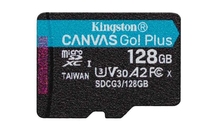 Card de Memorie MicroSD Kingston Canvas GO Plus, 128GB, Adaptor SD, Class 10