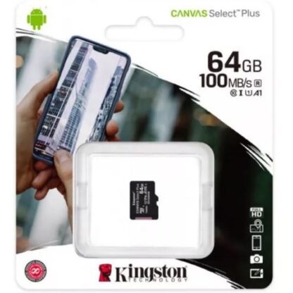 Card de Memorie MicroSD Kingston, 64GB, Select Plus, Clasa 10 UHS-I Performance [1]