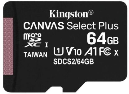 Card de Memorie MicroSD Kingston, 64GB, Select Plus, Clasa 10 UHS-I Performance [1]