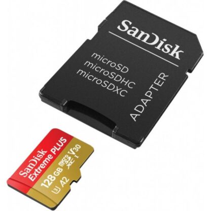 Card de Memorie Micro Secure Digital Card SanDisk Extreme PLUS, 128GB, Clasa 10, R/W speed: up to 100MB/s/ 90MB/s, include adaptor SD (pentru telefon) [1]