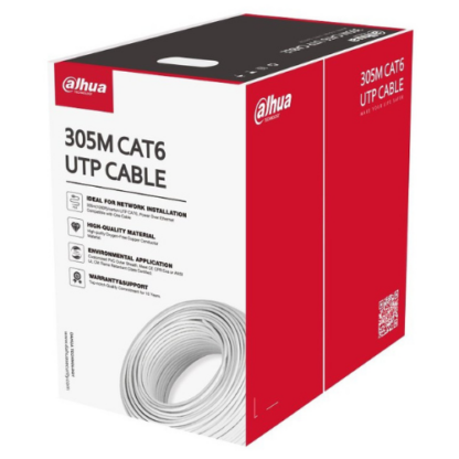 Cablu UTP Dahua CAT6 CCA Alb, DH-PFM922I-6UN-C rola 305m [1]